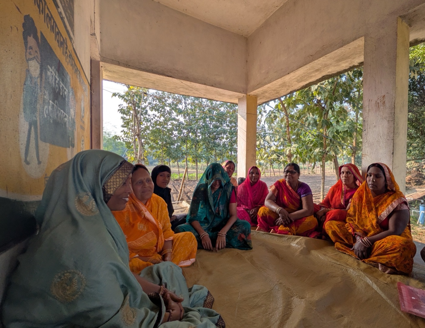 Community meeting with SHG members