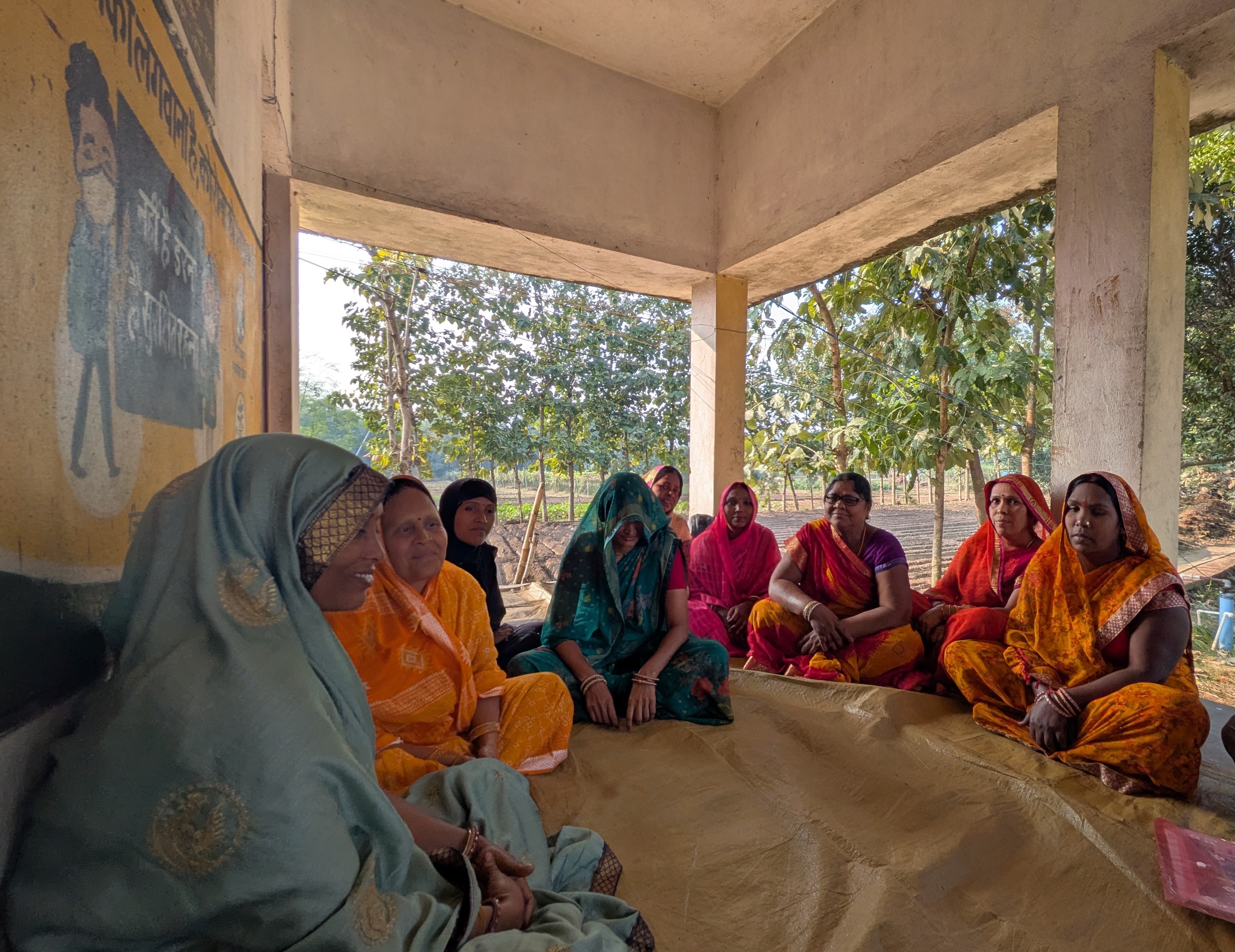 Community meeting with SHG members